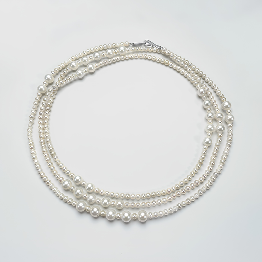 The Juliette Necklace - 120cm Asymmetric Graduated Freshwater Pearl Opera Rope