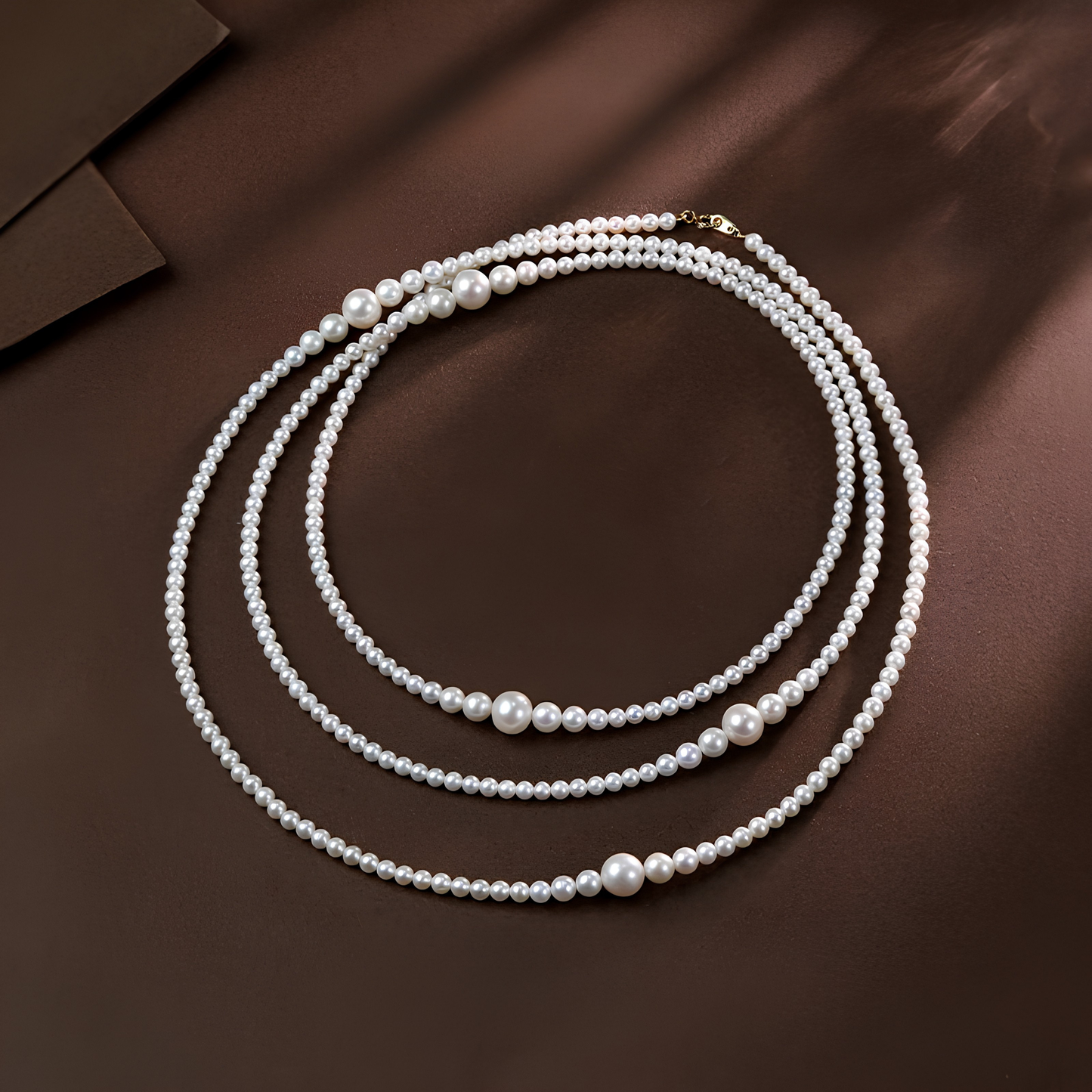 The Chloé Necklace: 130cm Graduated Round Pearl Rhythmic Rope