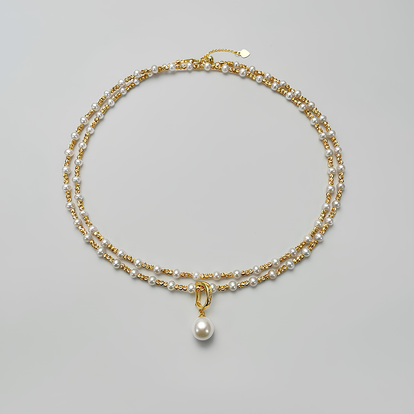 The Rosalie Necklace - 78.5cm Convertible Station Pearl Chain with Statement Pendant
