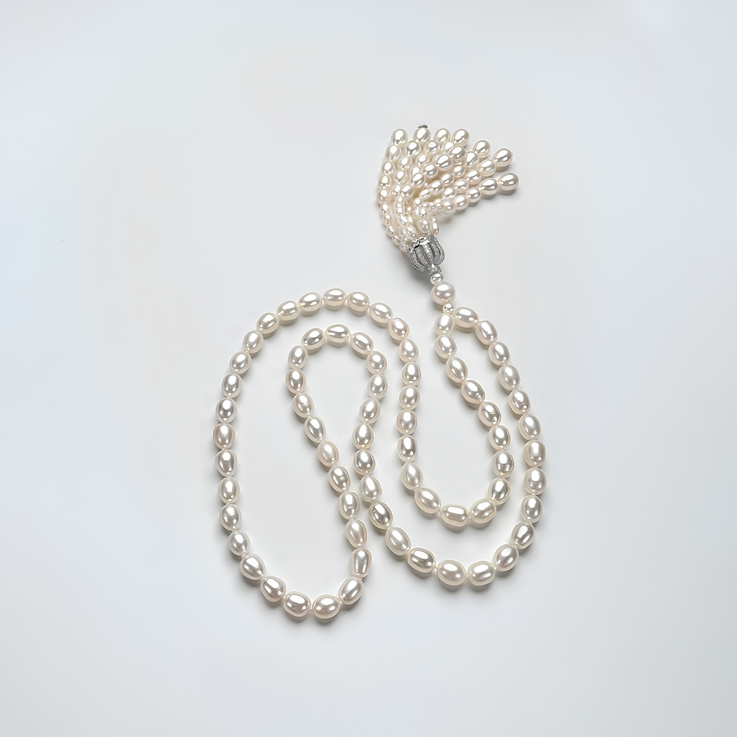 The Camille Necklace - Vintage-Inspired Freshwater Pearl Tassel Opera Strand