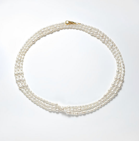 The Colette Necklace - 160cm Versatile Multi-Wear Rice Pearl Rope