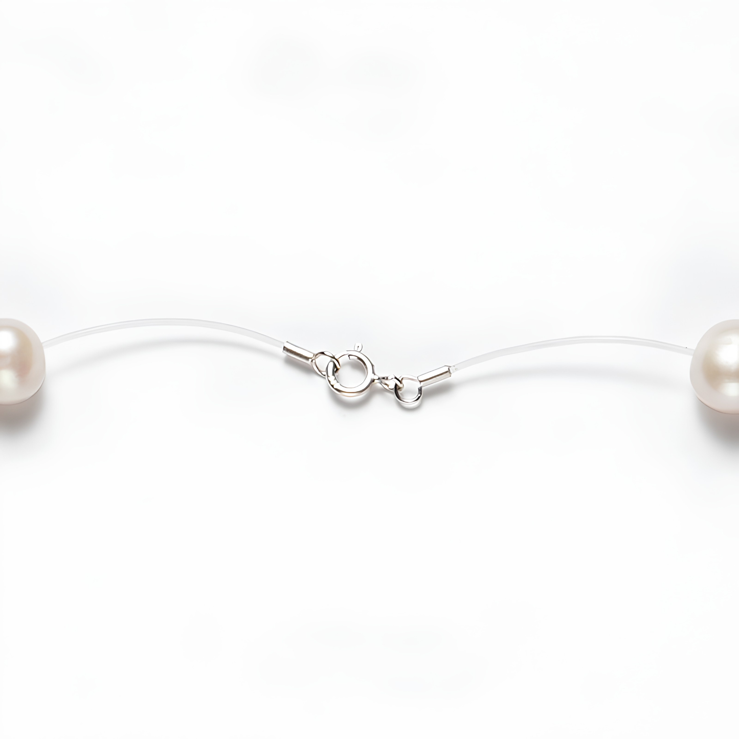 The Aiko Necklace - Minimalist Invisible "Floating Star" Freshwater Pearl Strand