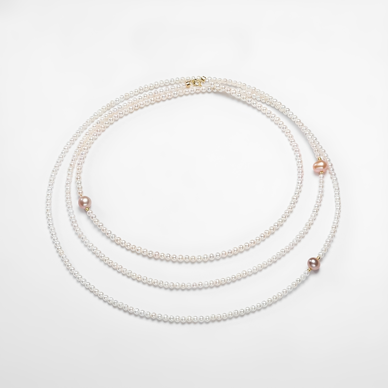The Élise Necklace: 121cm Petite Pastel Pearl Layering Rope