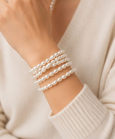 The Colette Necklace - 160cm Versatile Multi-Wear Rice Pearl Rope