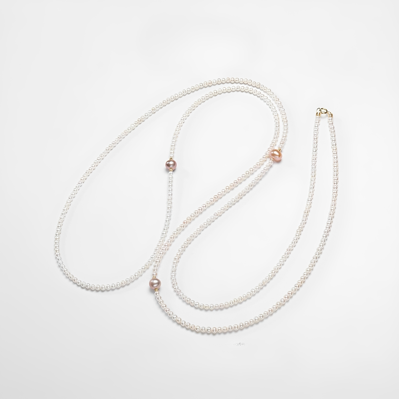 The Élise Necklace: 121cm Petite Pastel Pearl Layering Rope