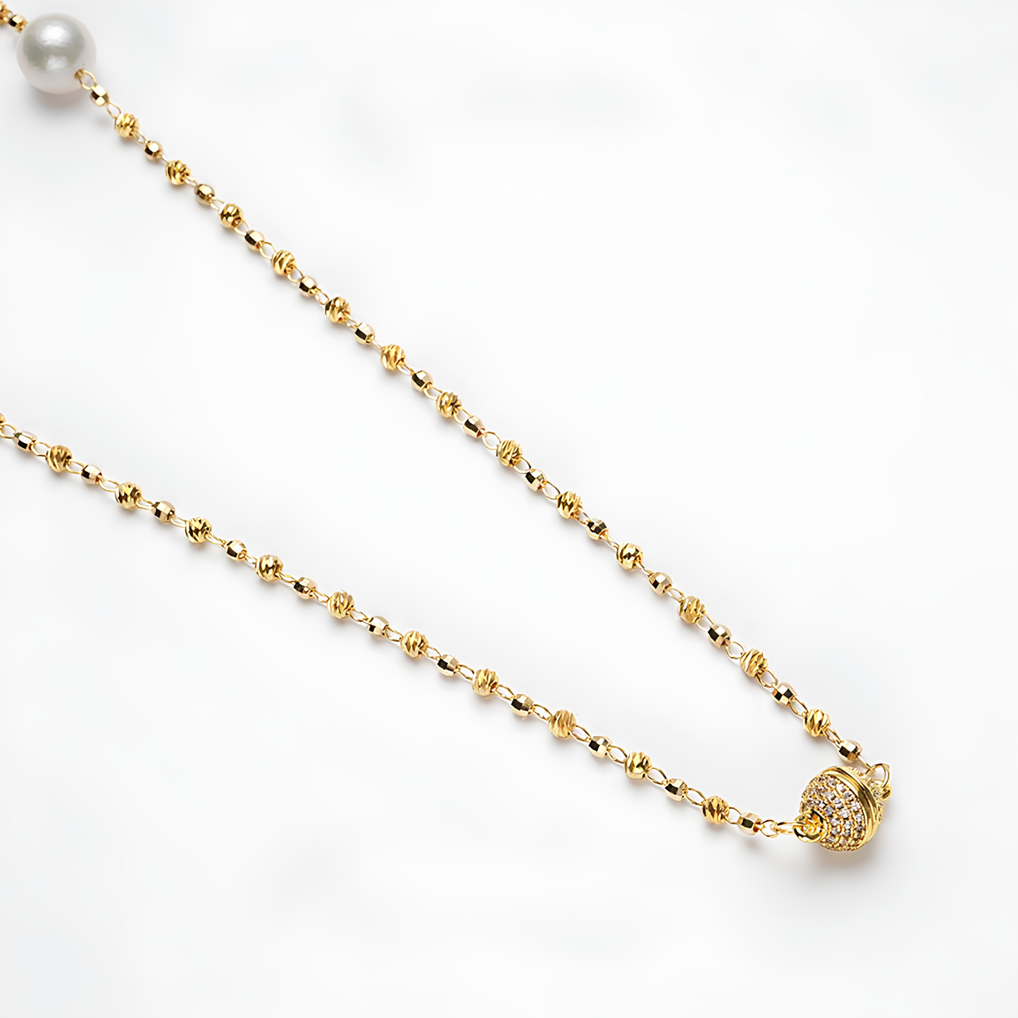 The Valentine Necklace - 72cm Matinee 10-12mm Bold Statement Pearl Station Chain