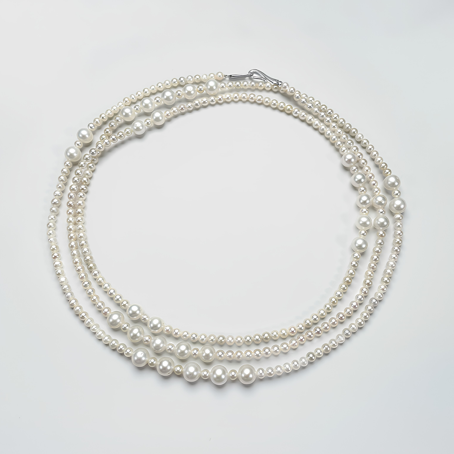 The Juliette Necklace - 120cm Asymmetric Graduated Freshwater Pearl Opera Rope