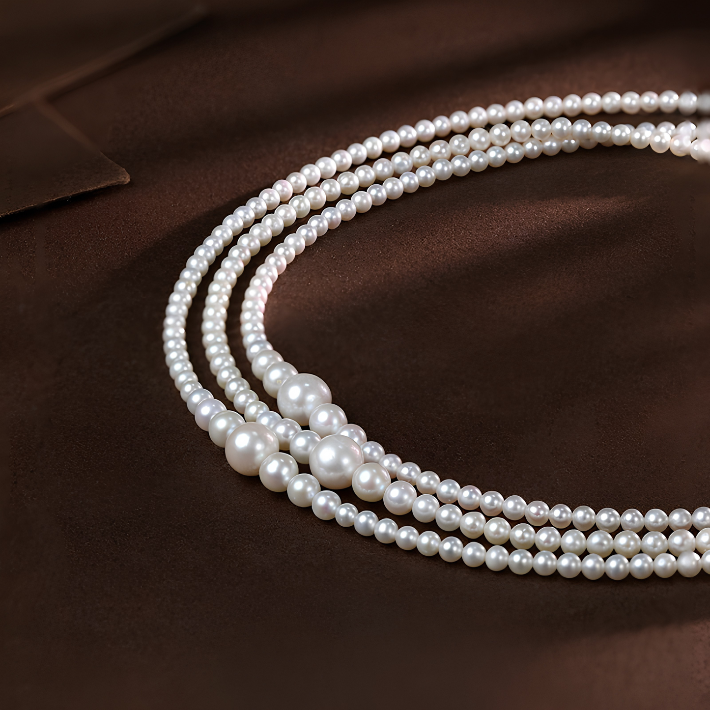 The Chloé Necklace: 130cm Graduated Round Pearl Rhythmic Rope