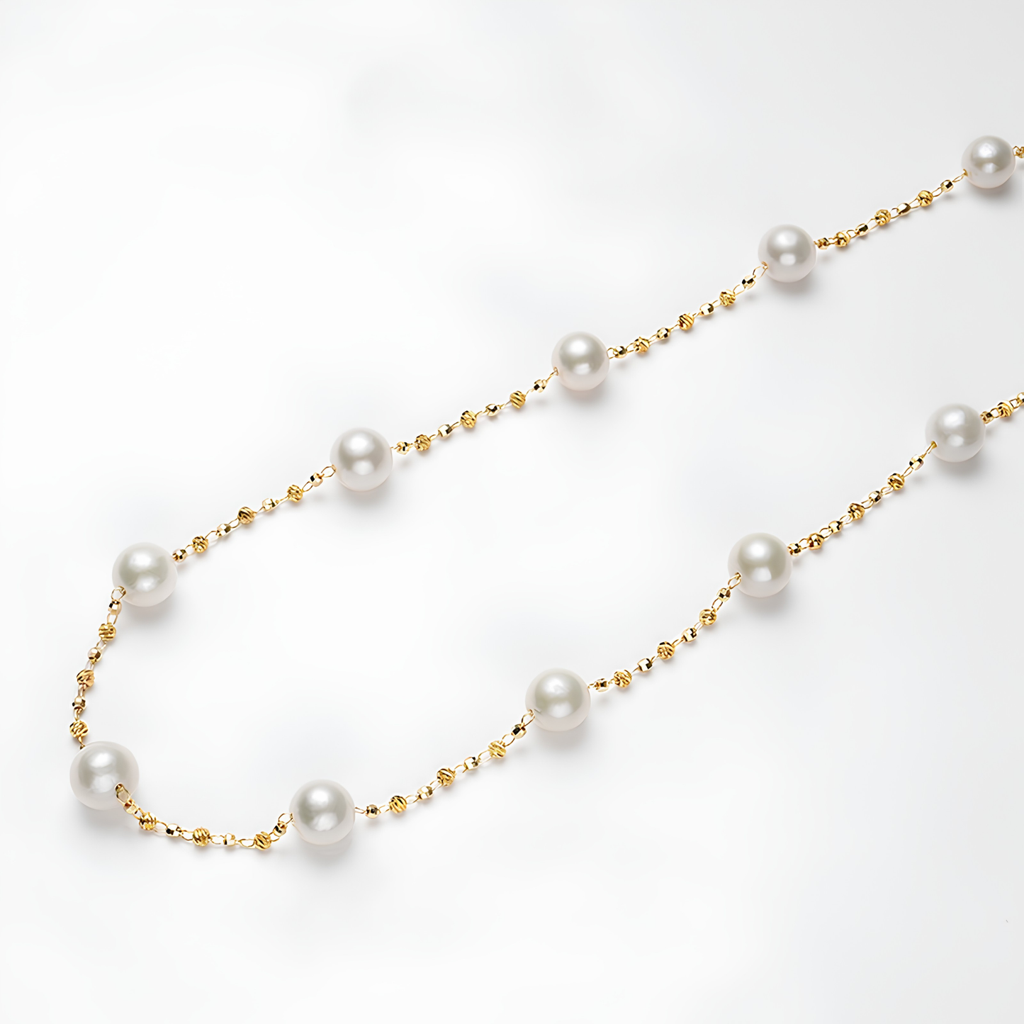 The Valentine Necklace - 72cm Matinee 10-12mm Bold Statement Pearl Station Chain