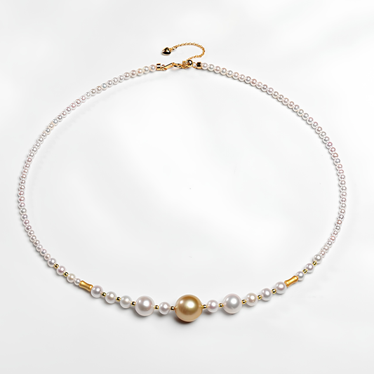 The Victoria Necklace -Imperial 11-12mm South Sea Golden Pearl & Graduated Symphony Strand