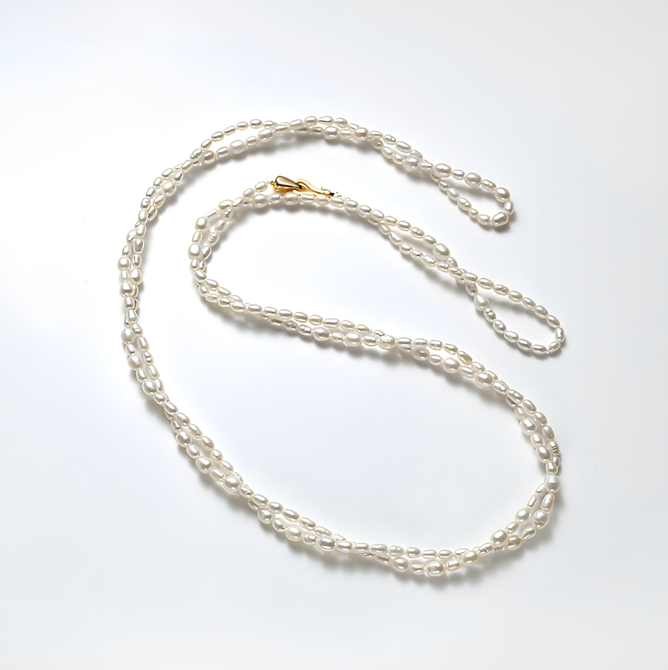 The Colette Necklace - 160cm Versatile Multi-Wear Rice Pearl Rope