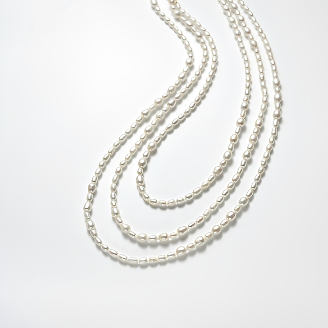 The Colette Necklace - 160cm Versatile Multi-Wear Rice Pearl Rope